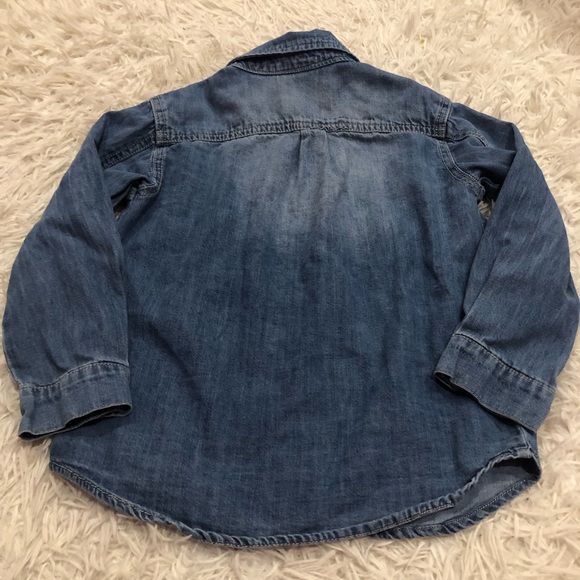 Volcom Denim Snap Button Long  Sleeve Shirt Size 4T - Picture 7 of 8